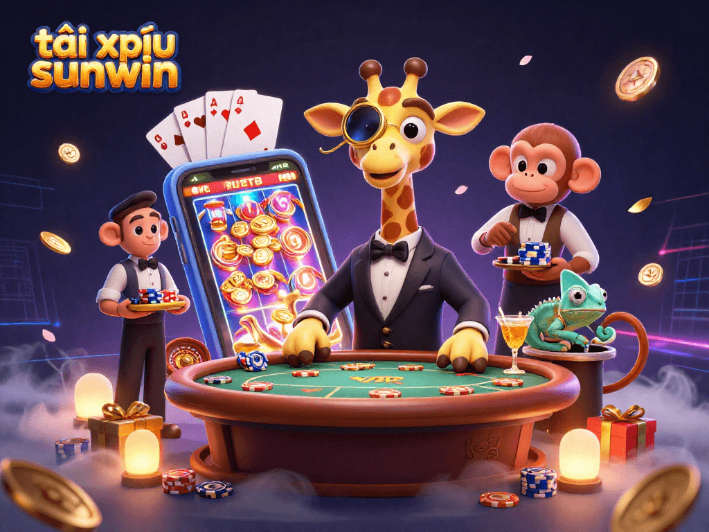 Engage in thrilling tài xỉu sunwin action with a high-roller giraffe, dynamic game elements, and vibrant visuals.
