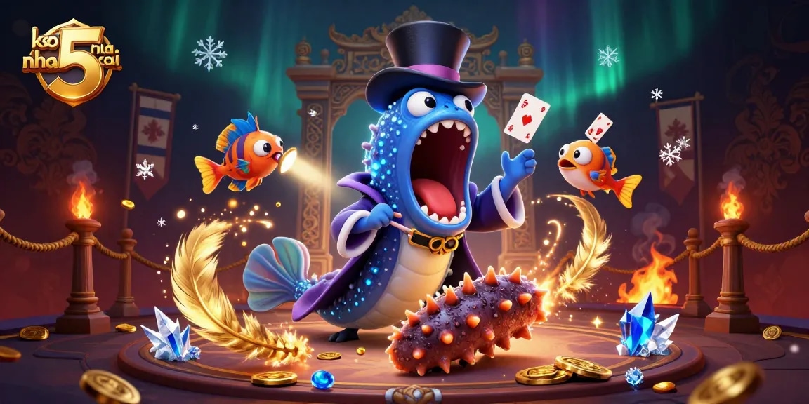 Engage with keo nha cai 5 and explore a mesmerizing underwater magic show by a gulper eel and friends.